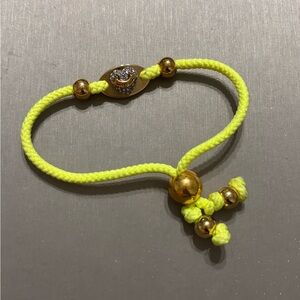 Juicy Couture Neon Yellow Bracelet with Gold Heart